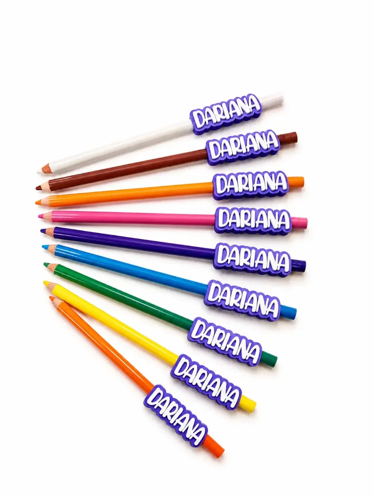 Personalizador de Lápiz con nombre 3D-Estilo Bluey- (5 o 10 pcs)